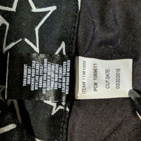 Blackheart Black and White Star Super Skinny Jeans, size 13 - Picture 11 of 11